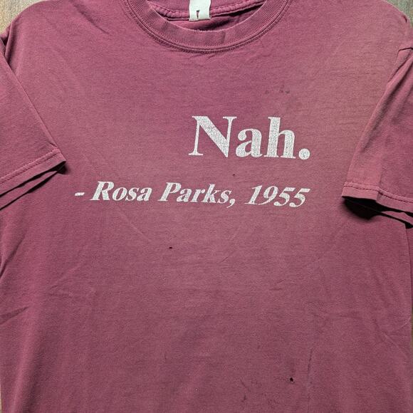 Y2K Mid 2000's Rosa Parks "Nah." Quote T shirt - Picture 3 of 7